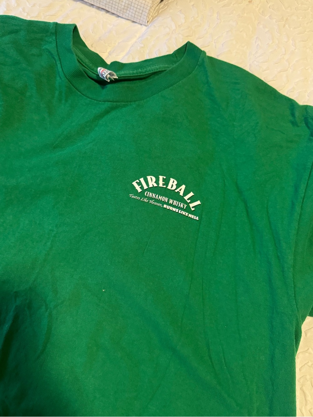 Alstyle Green Fireball Logo Short Sleeve Tee